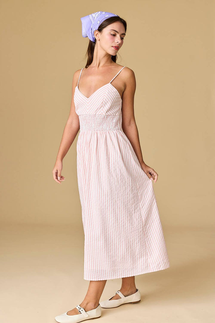 PD50265 - Candice Striped Midi Dress