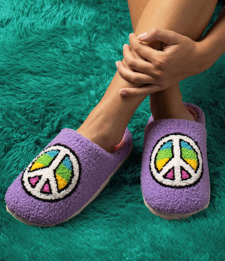 Two Left Feet Lounge Out Loud Fuzzy Slippers Open Stock