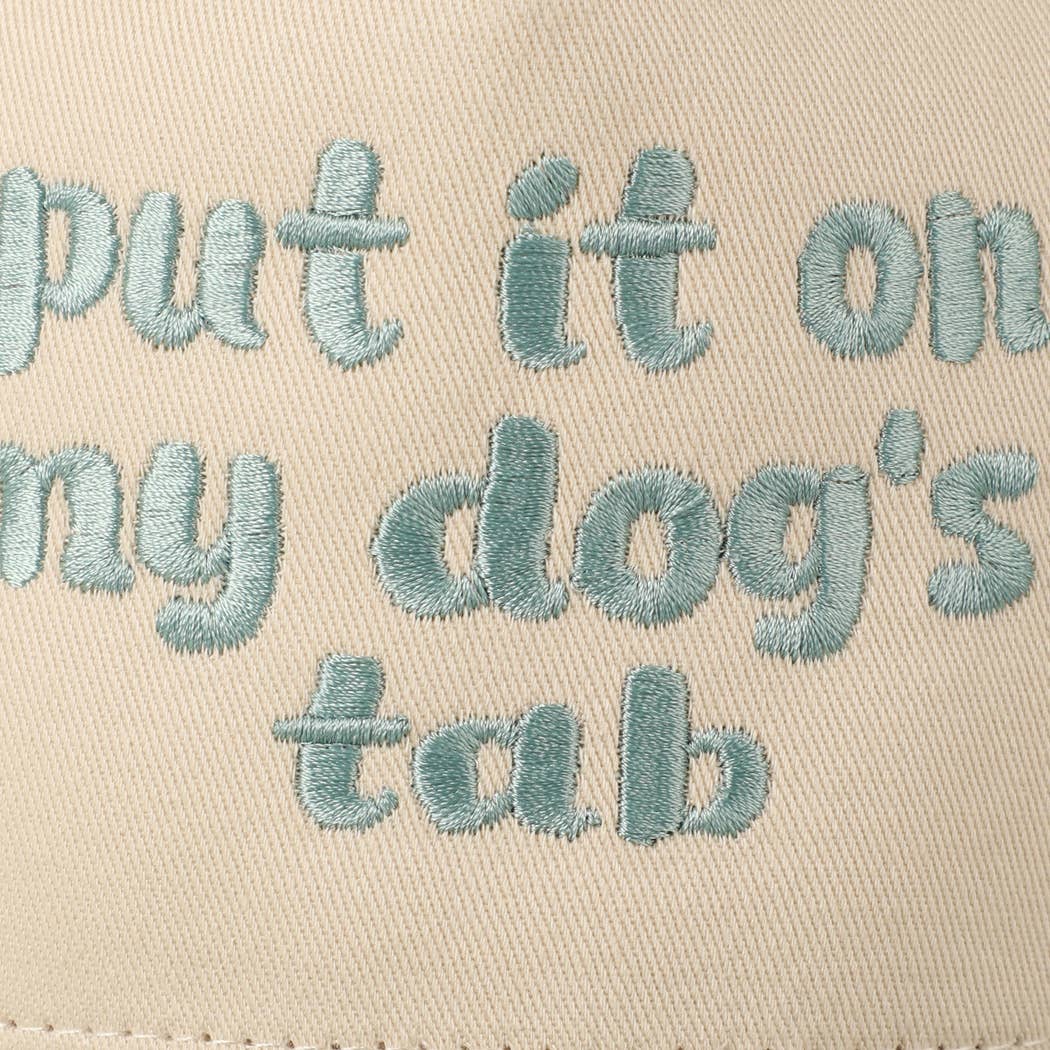 Put it on my dog's tab Two Tone Trucker Hat