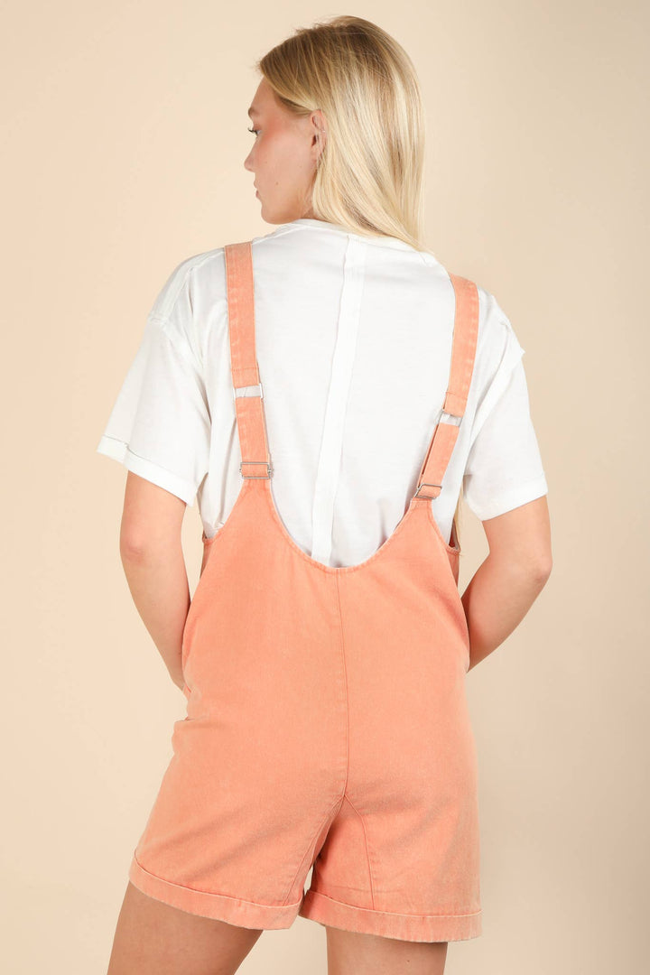 NP70785-Washed Denim Casual Romper