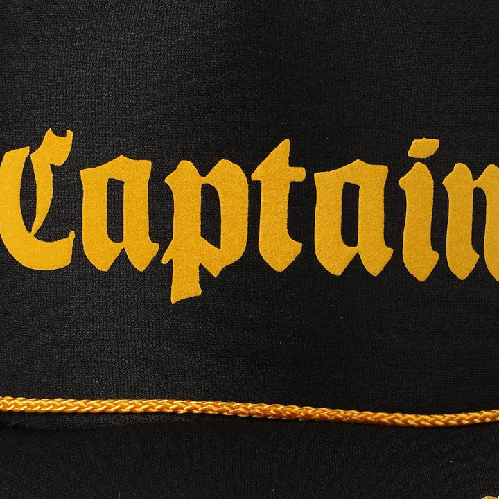 CAPTAIN Lettering Logo Foam Mesh Back Trucker Hat