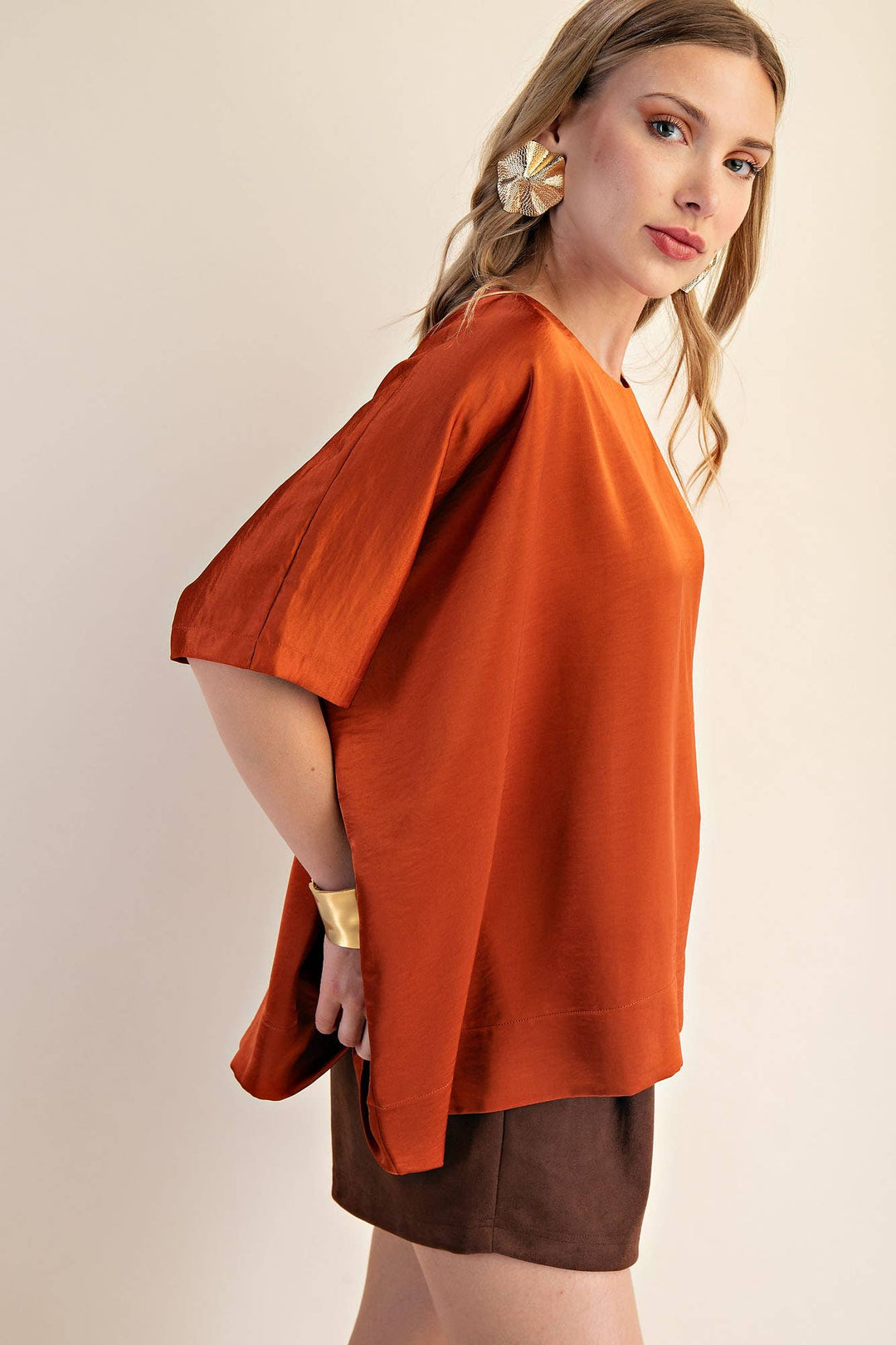 Round Neck Oversized Top