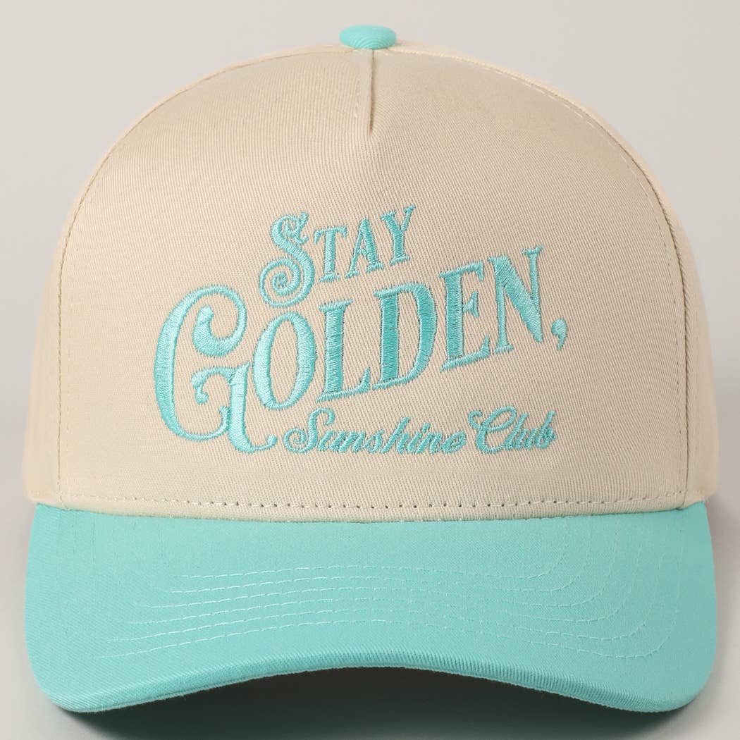 Stay Golden Sunshine Club Embroidery Trucker Hat