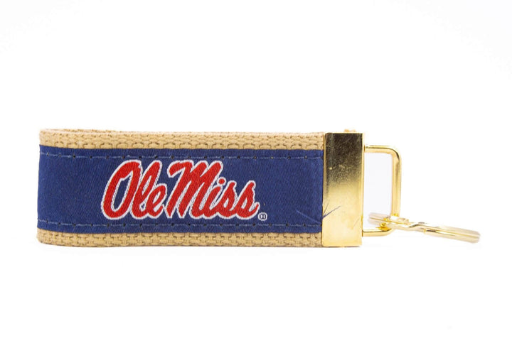 Ole Miss Rebels Collegiate Woven Ribbon Key Chain