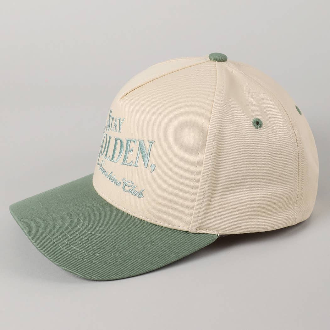 Stay Golden Sunshine Club Embroidery Trucker Hat