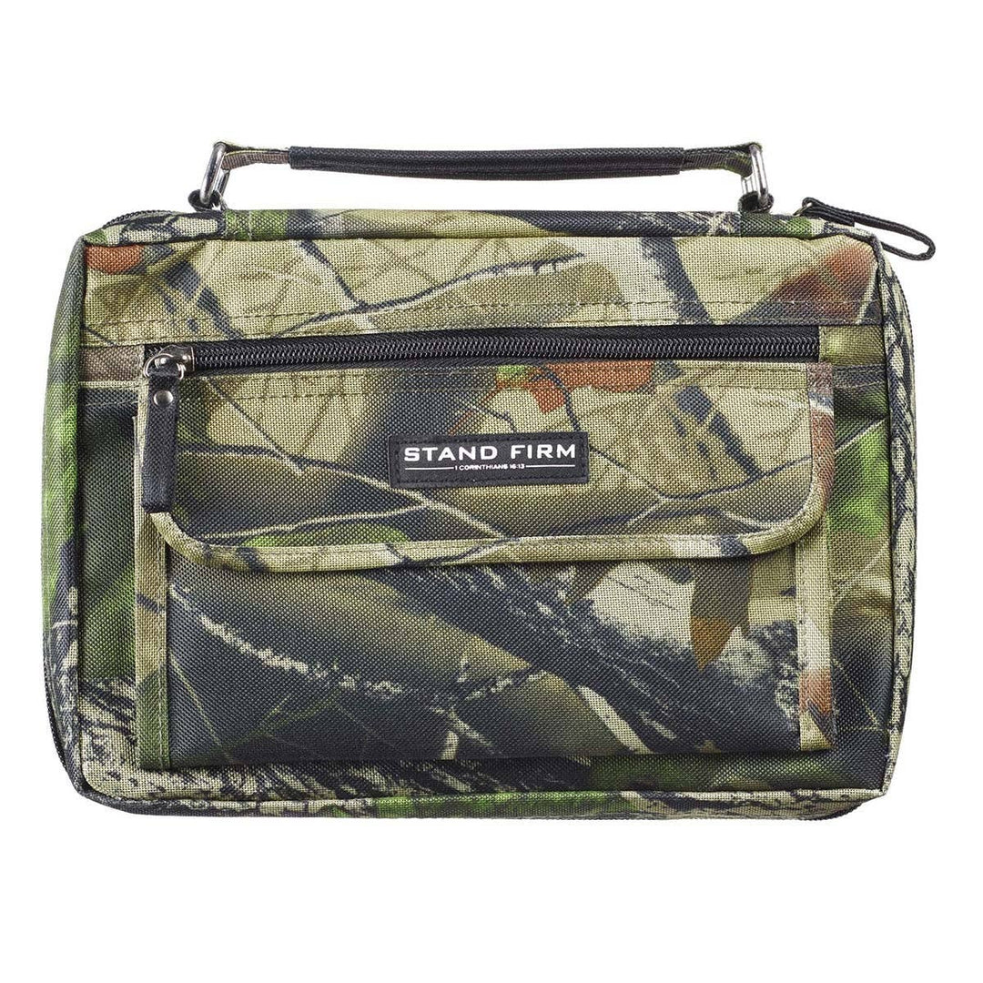 Bible Cover Organizer Camouflage Stand Firm 1 Cor 16:13