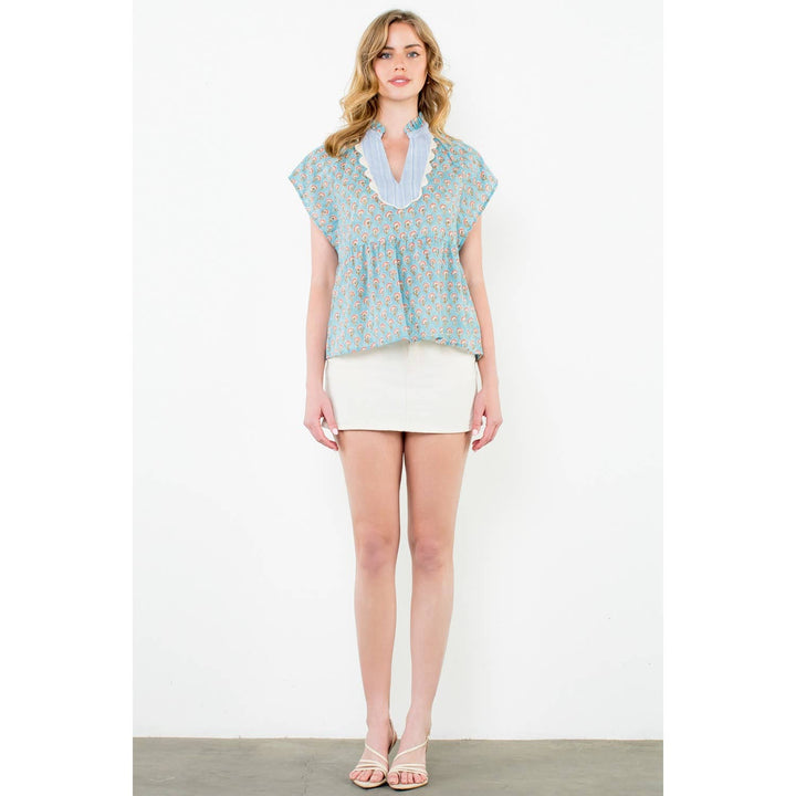 Short Sleeve Print Top