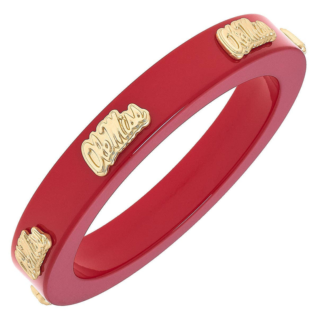 Ole Miss Rebels Resin Logo Bangle in Red