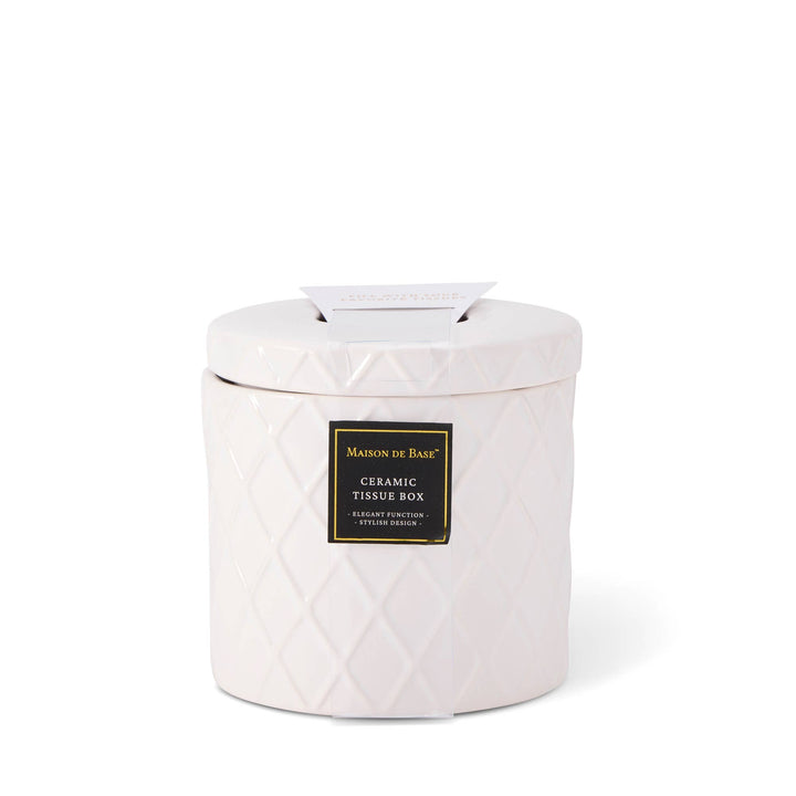 Ceramic Diamond Pattern Tissue Box