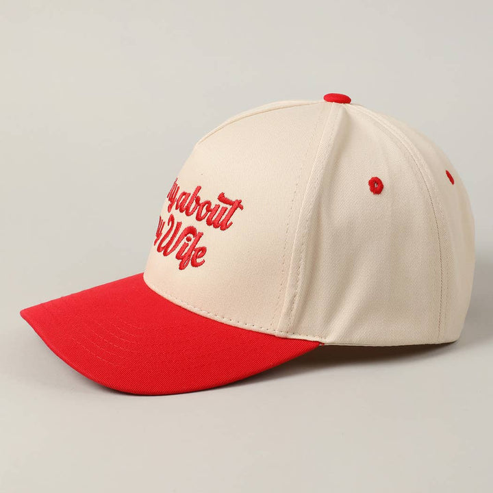 Sorry About My Wife / Husband Embroidery Two-Tone Canvas Cap