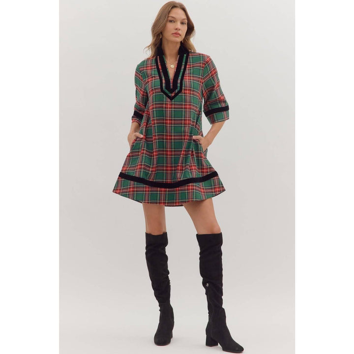 Plaid mini dress