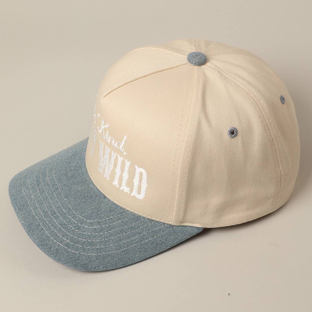 Be Kind Stay Wild Lettering Embroidery Trucker Hat