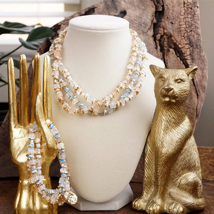 Pastel Drift – Mixed Bead Necklace in Soft Hues
