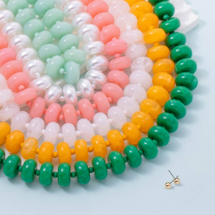 Bulky Acrylic Bead Link Necklace