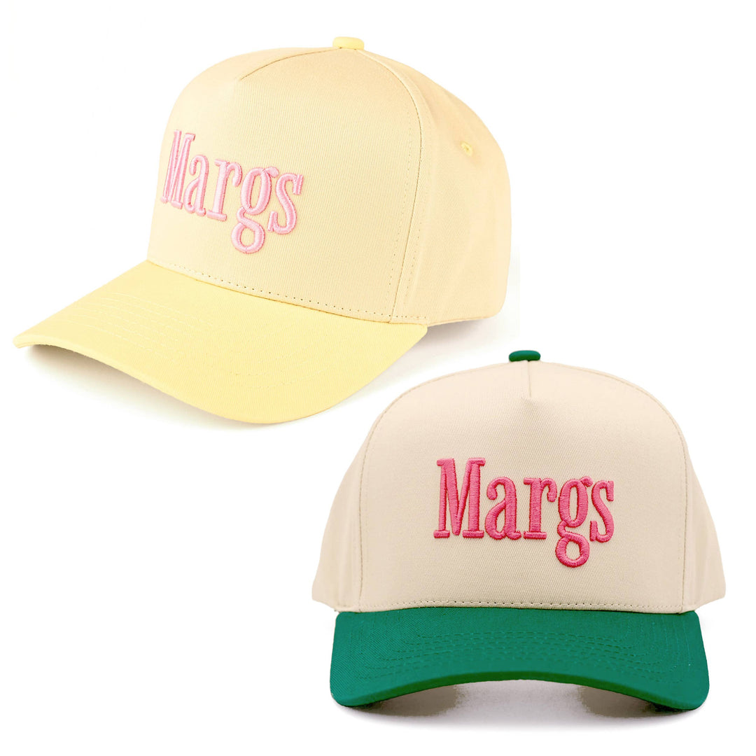MARGS Lettering Two Tone Trucker Baseball Snap Back Cap