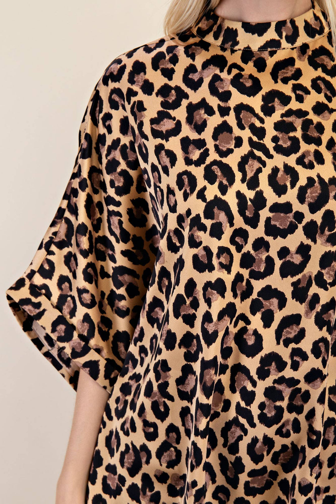 Mock Neck Oversize Top