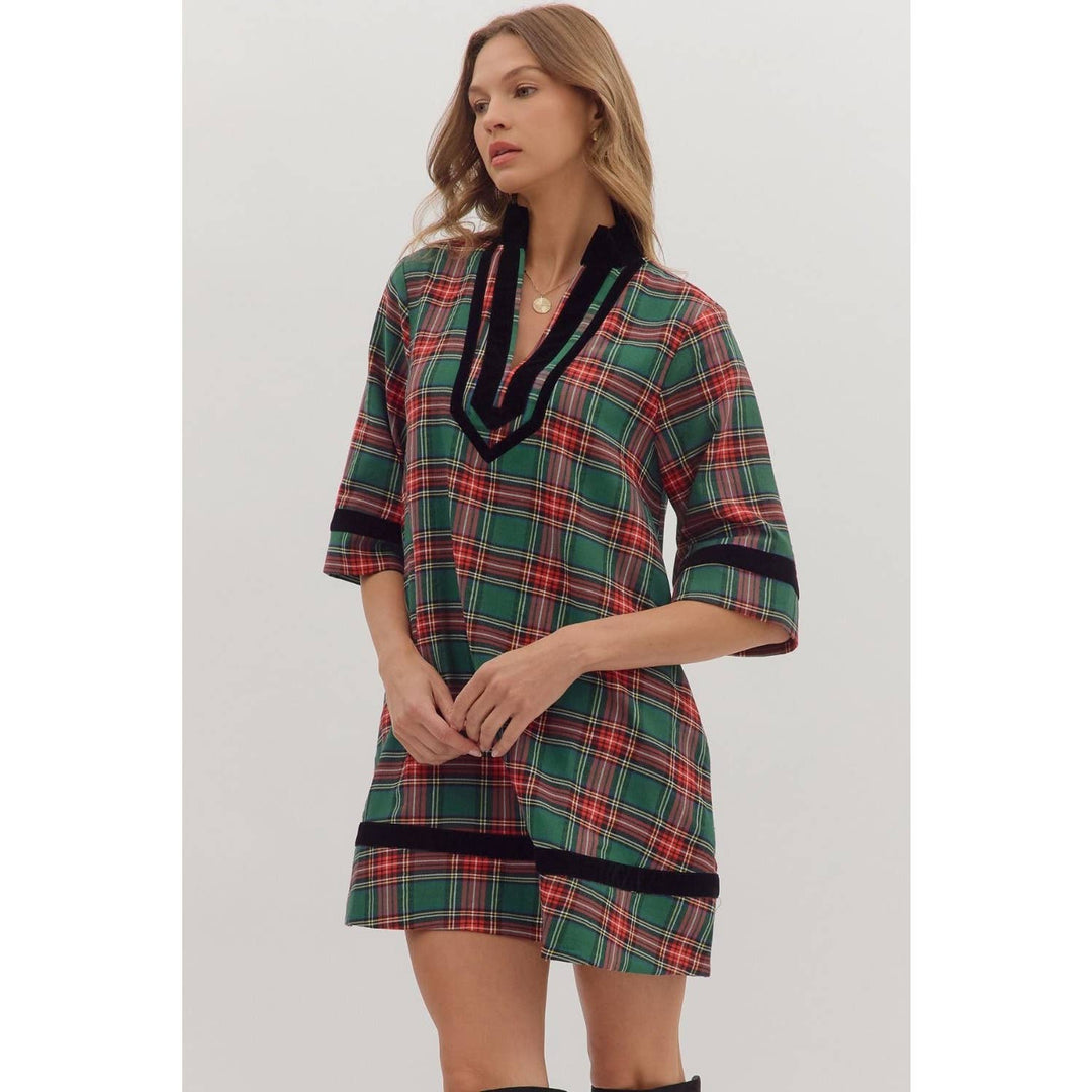 Plaid mini dress