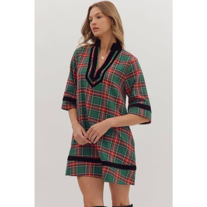 Plaid mini dress