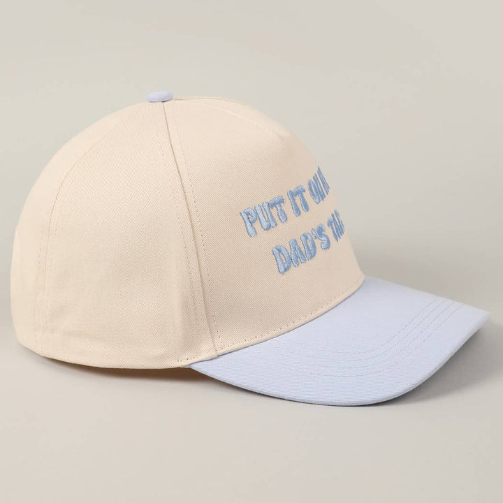 Put It On My Dad's Tab Embroidery Two-Tone Hat