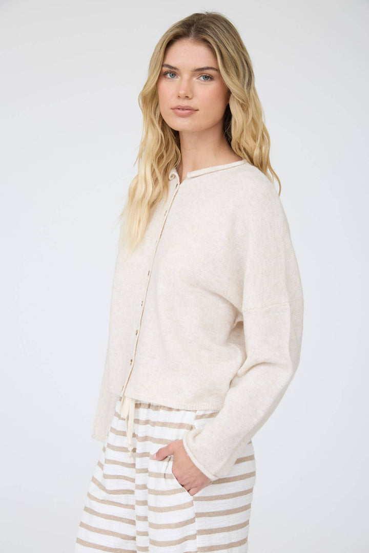 LIGHTWEIGHT BUTTON DOWN KNIT CARDIGAN