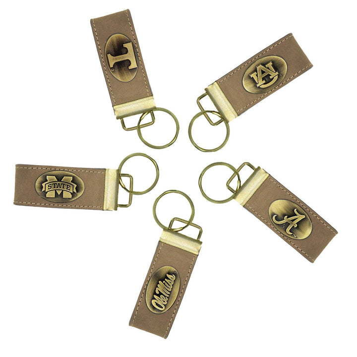 Collegiate Leather Key Fob Ole Miss