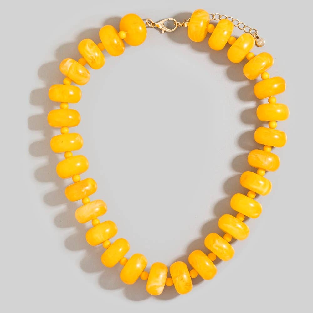 Bulky Acrylic Bead Link Necklace