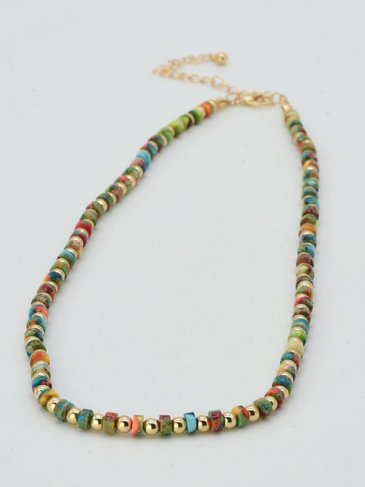 CN4386 CCB Bead Semi Precious Necklace