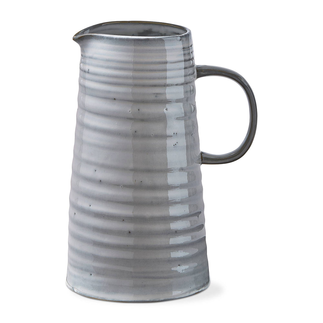Farmhouse Tall Pitcher White Stoneware