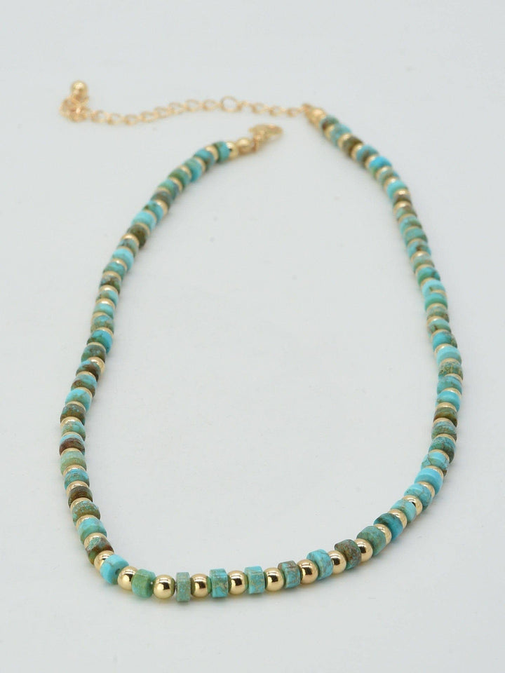 CN4386 CCB Bead Semi Precious Necklace