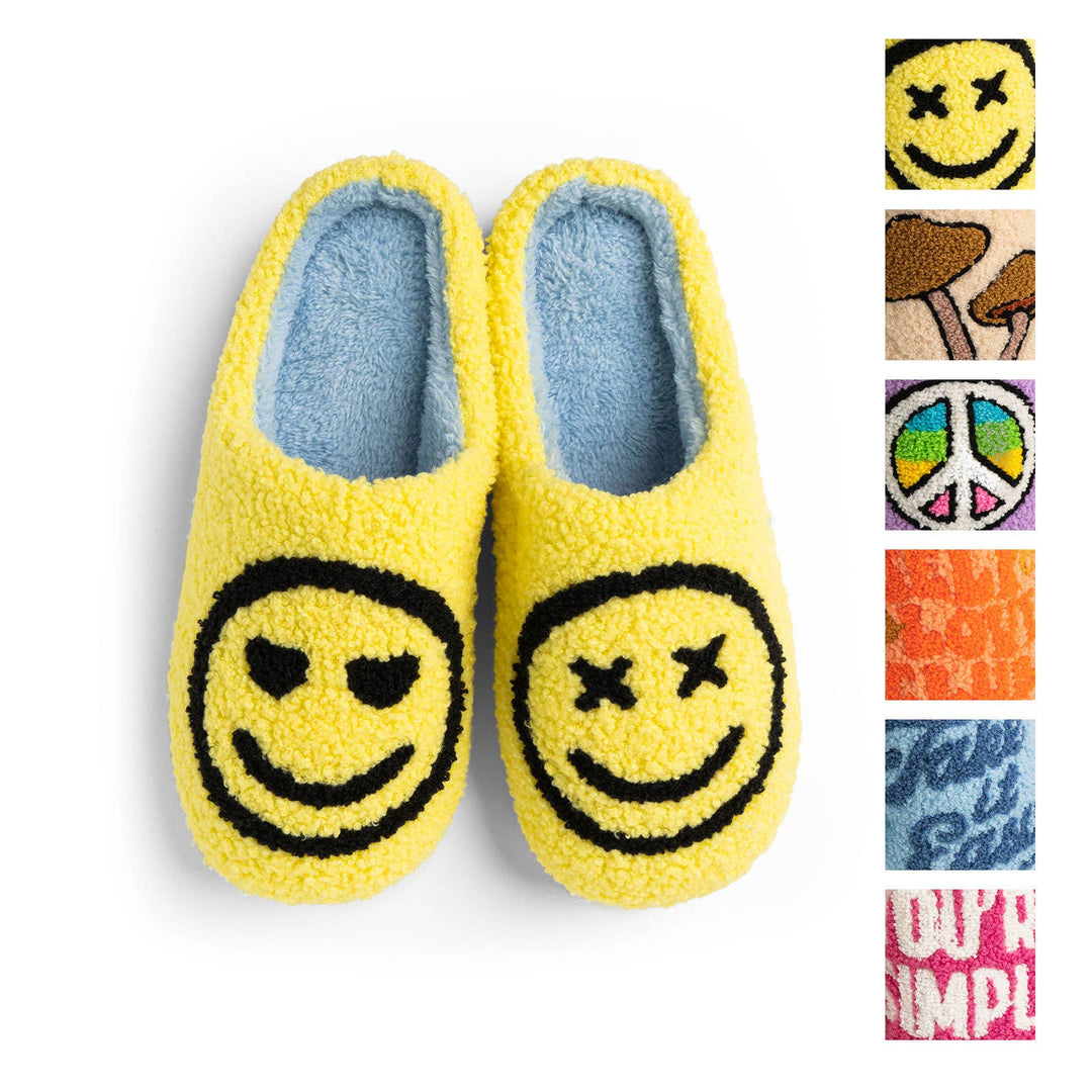 Two Left Feet Lounge Out Loud Fuzzy Slippers Open Stock