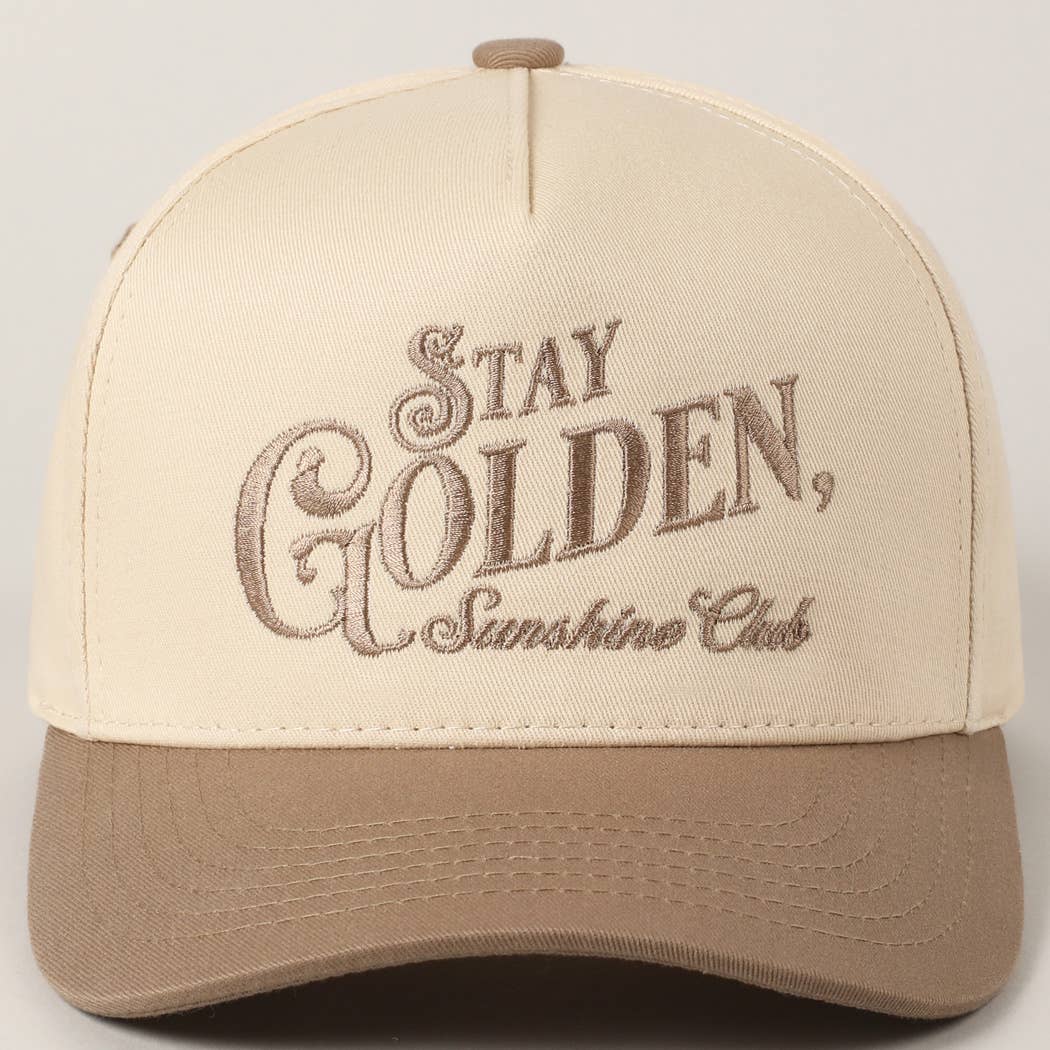Stay Golden Sunshine Club Embroidery Trucker Hat