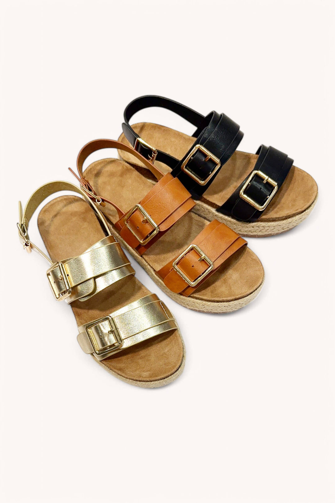 BRAKE-07 DOUBLE BUCKLE STRAP ESPADRILLES PLATFORM