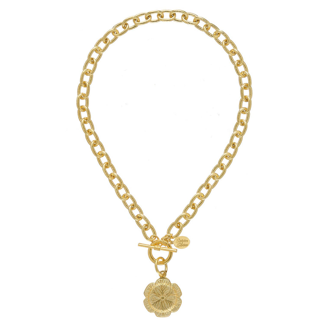 Susan Shaw Cabbageware Toggle Necklace