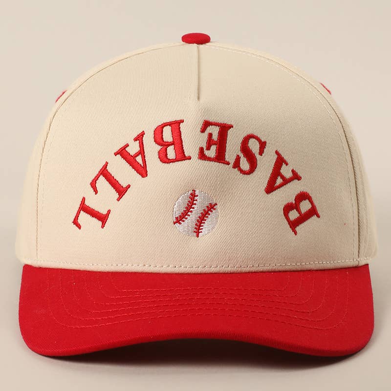 BASEBALL Upside Down Lettering Embroidery Cap