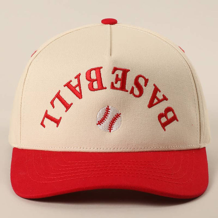 BASEBALL Upside Down Lettering Embroidery Cap