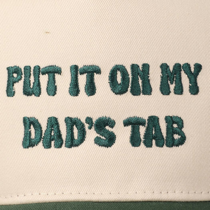 Put It On My Dad's Tab Embroidery Two-Tone Hat