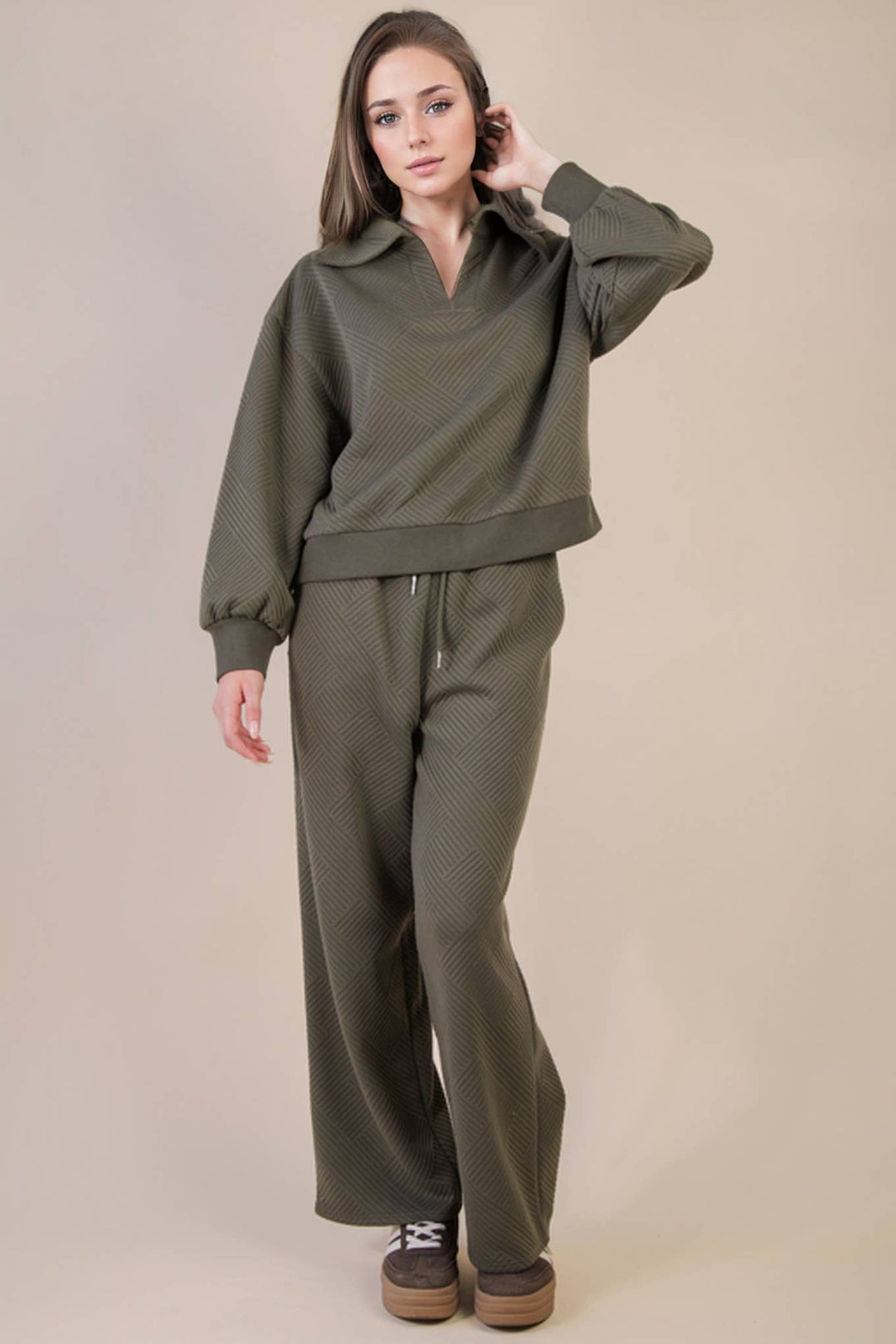 Very J Textured Knit Set
