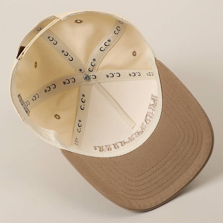 MOMMIN' Letter Embroidery Two-Tone Trucker Hat