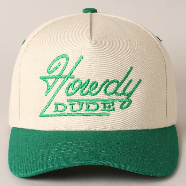 Howdy Dude Embroidery Two Tone Baseball Cap