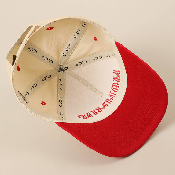 MOMMIN' Letter Embroidery Two-Tone Trucker Hat