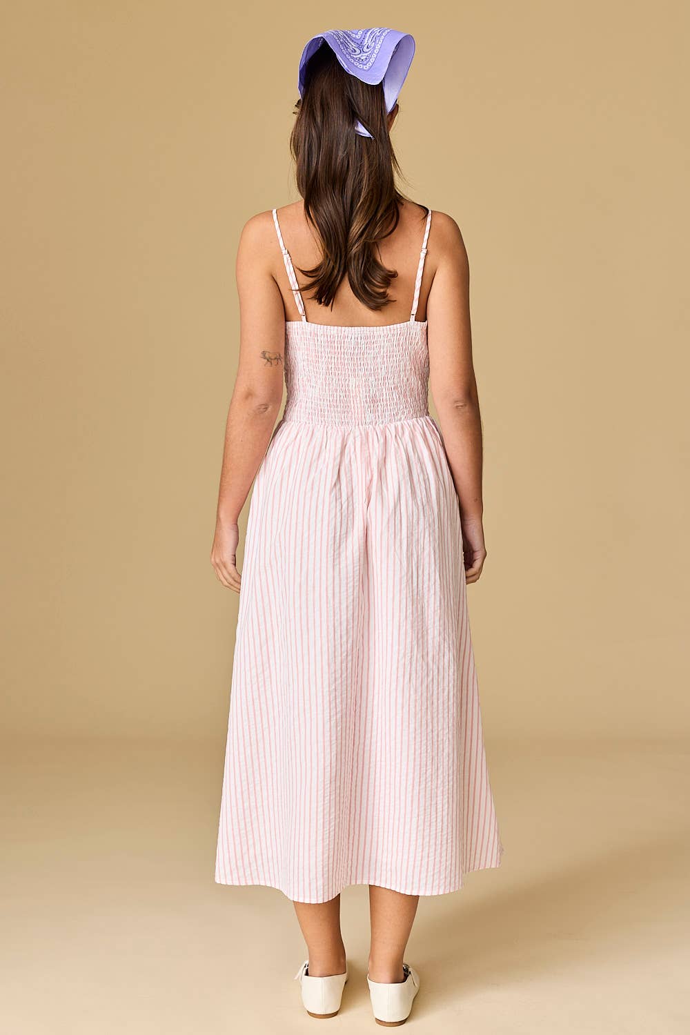 PD50265 - Candice Striped Midi Dress
