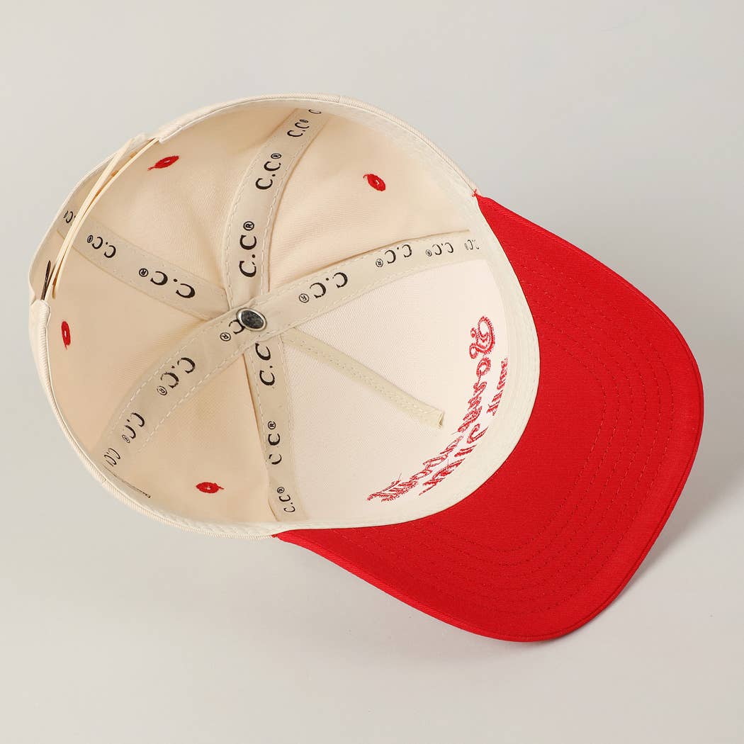 Sorry About My Wife / Husband Embroidery Two-Tone Canvas Cap