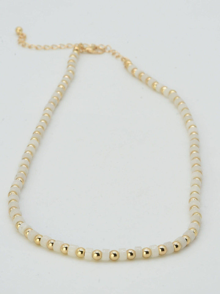 CN4386 CCB Bead Semi Precious Necklace