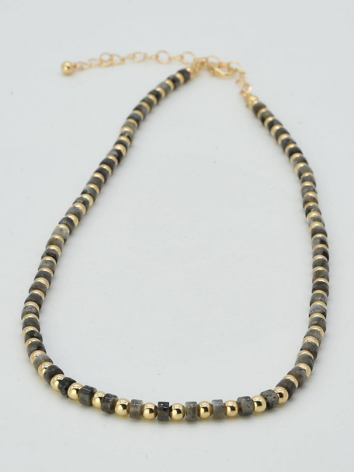 CN4386 CCB Bead Semi Precious Necklace