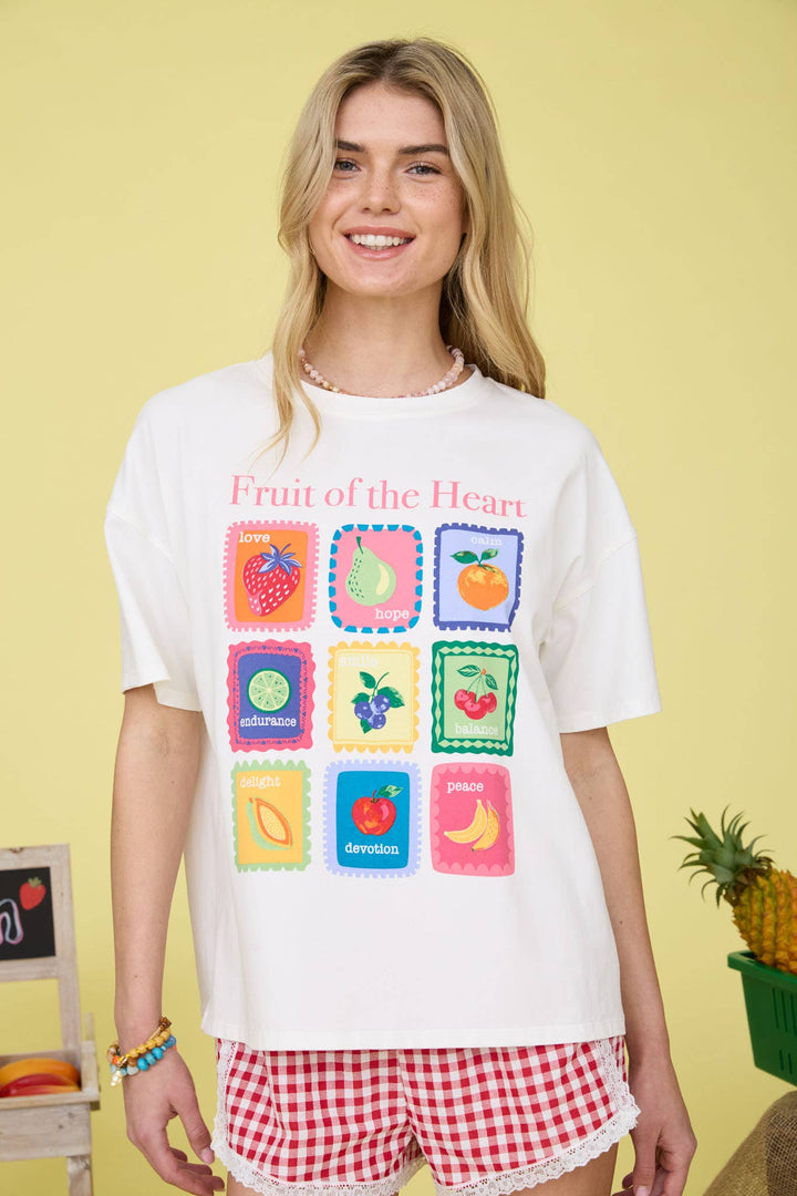 FRUIT OF THE HEART GRAPHIC KNIT TEE