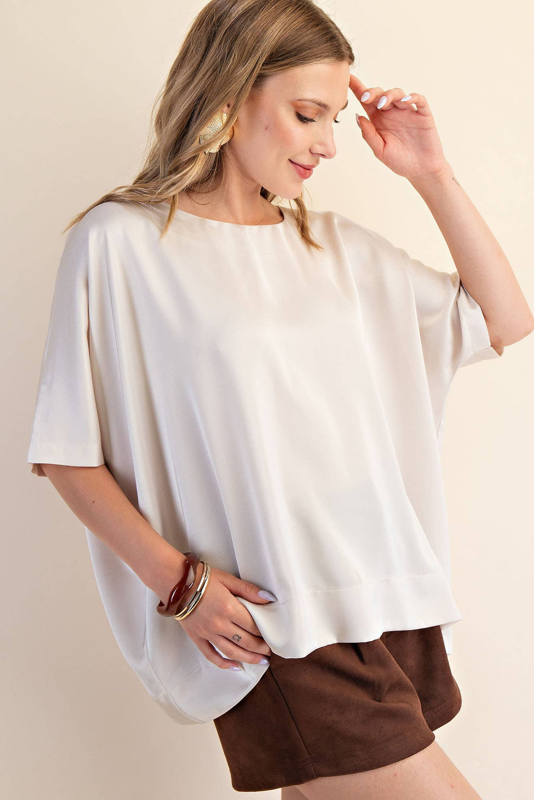 Round Neck Oversized Top