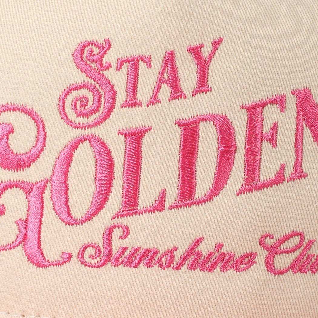 Stay Golden Sunshine Club Embroidery Trucker Hat