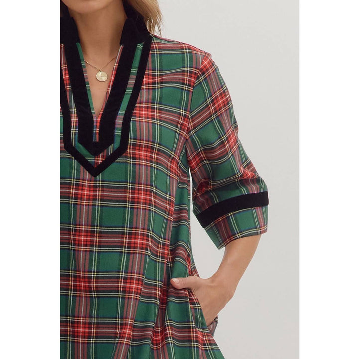 Plaid mini dress