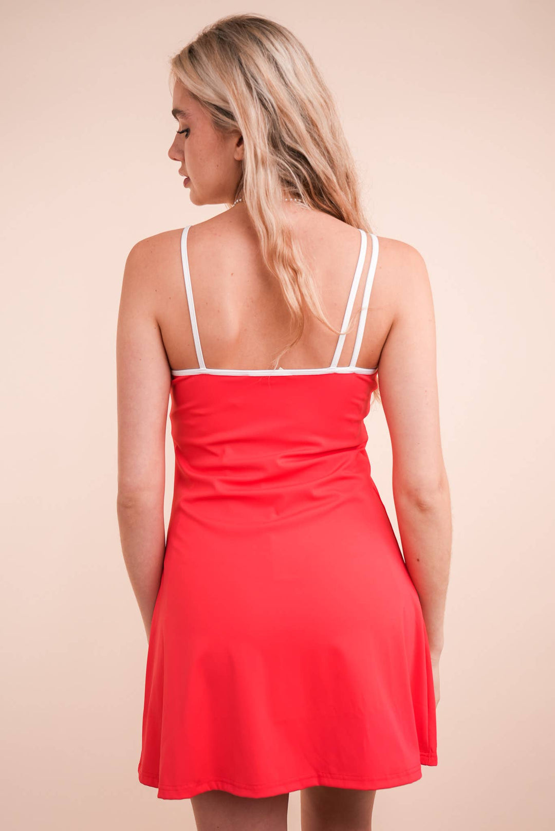 ND31660-Activewear Mini Dress with Inside Lining