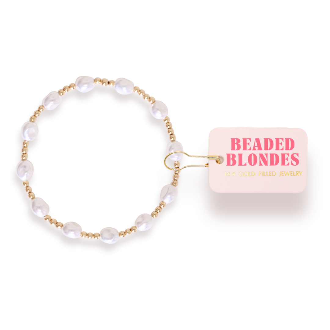 Bri Pearl Bracelet in Gold
